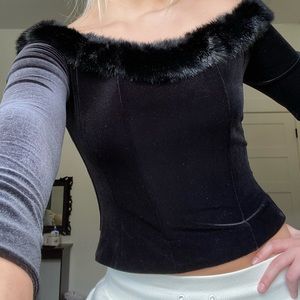Vintage Corset velvet top